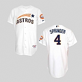 Houston Astros #4 George Springer Mitchell And Ness White Stitched Jersey JiaSu,baseball caps,new era cap wholesale,wholesale hats